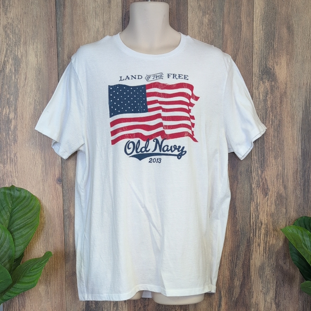 Old Navy Patriotic Flag Tee Tshirt XL               P373